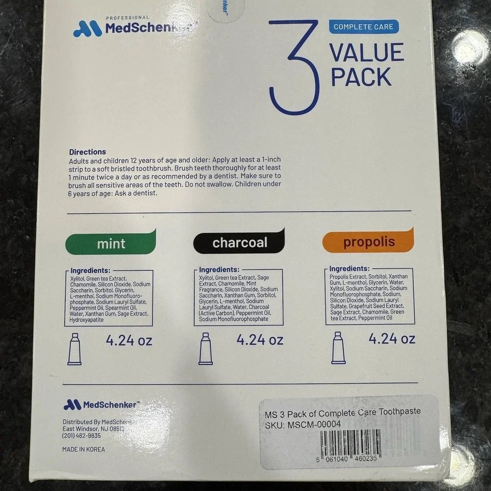 Toothpaste‎ MedSchenker Complete Care Value Pack 3 Tubes